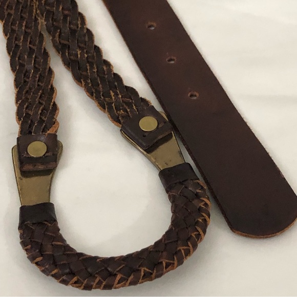 TOMMY BAHAMA Sz M Brown Leather Belt - Picture 6 of 14